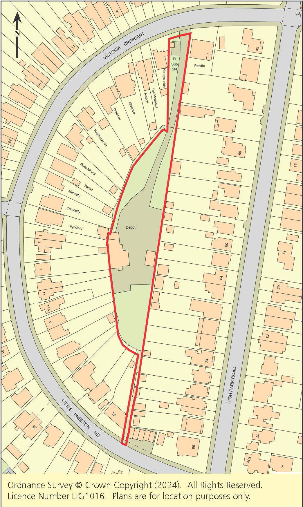 Lot: 160 - THREE-QUARTER ACRE FORMER COUNCIL DEPOT SITE WITH PLANNING FOR FIVE HOUSES -